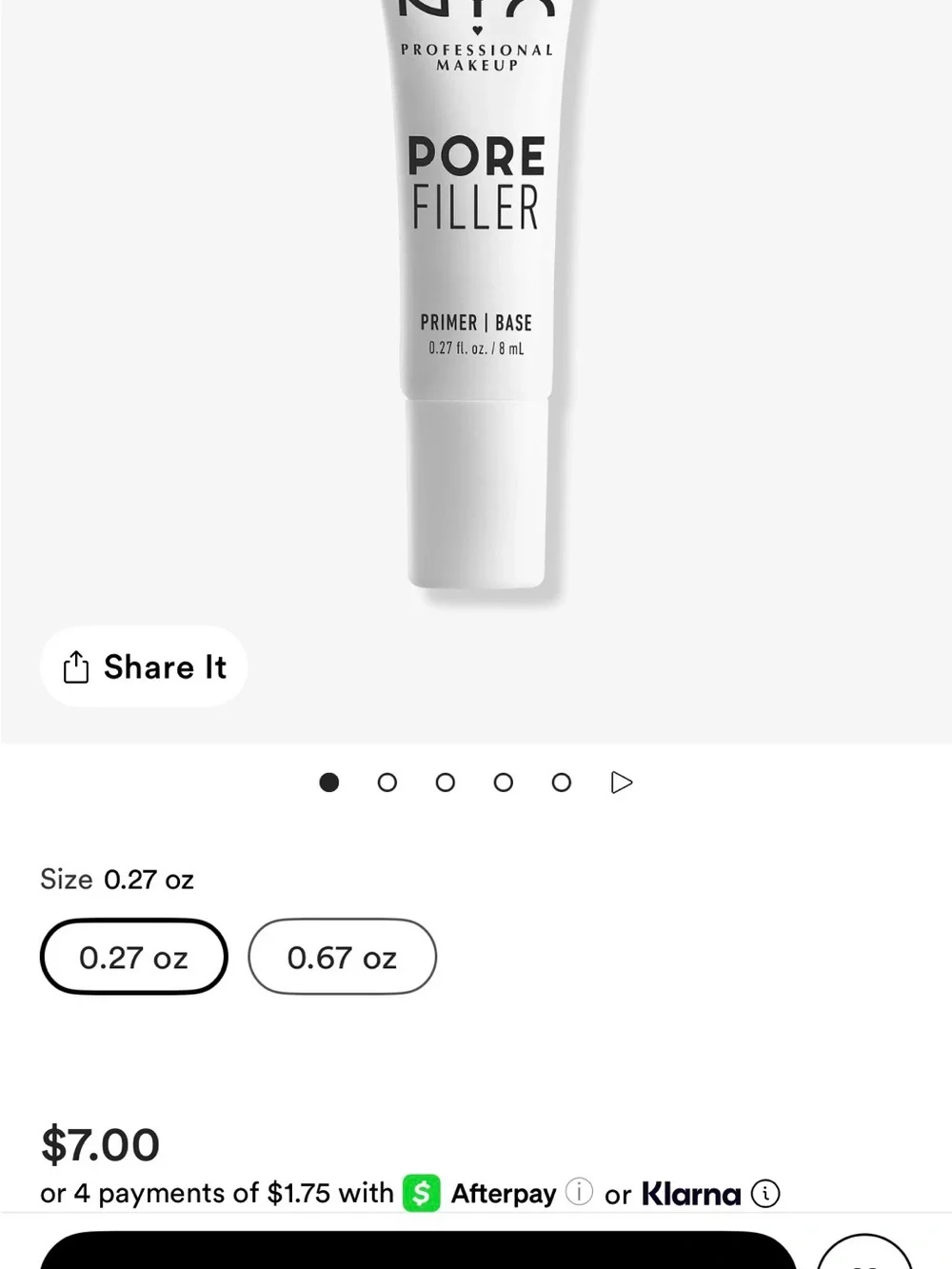 Mini NYX Pore Filler Primer, winky lux mini & Eye shadow primer- New